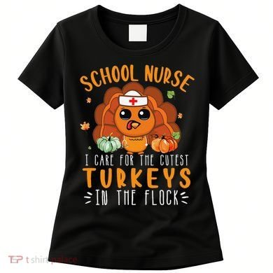 Tu School Nurse Thanksgiving Turkey Lover Costume Fall Women's T-Shirt