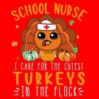 Tu School Nurse Thanksgiving Turkey Lover Costume Fall Santa Hat thumb 1