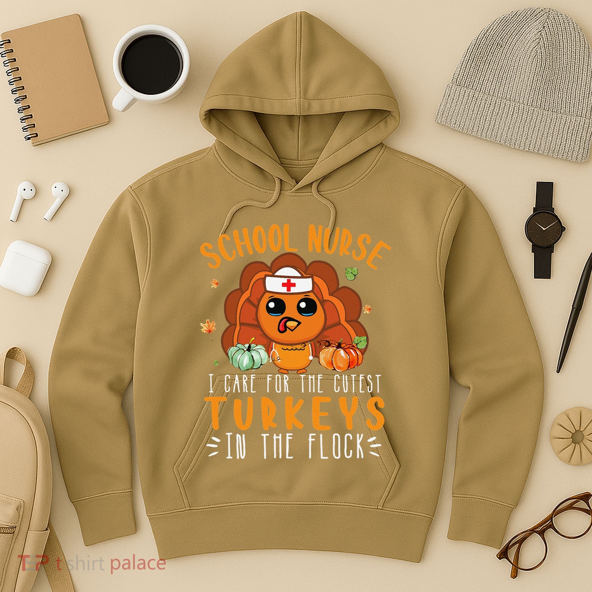 Tu School Nurse Thanksgiving Turkey Lover Costume Fall Hoodie