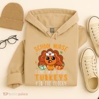 Tu School Nurse Thanksgiving Turkey Lover Costume Fall Hoodie thumb 4