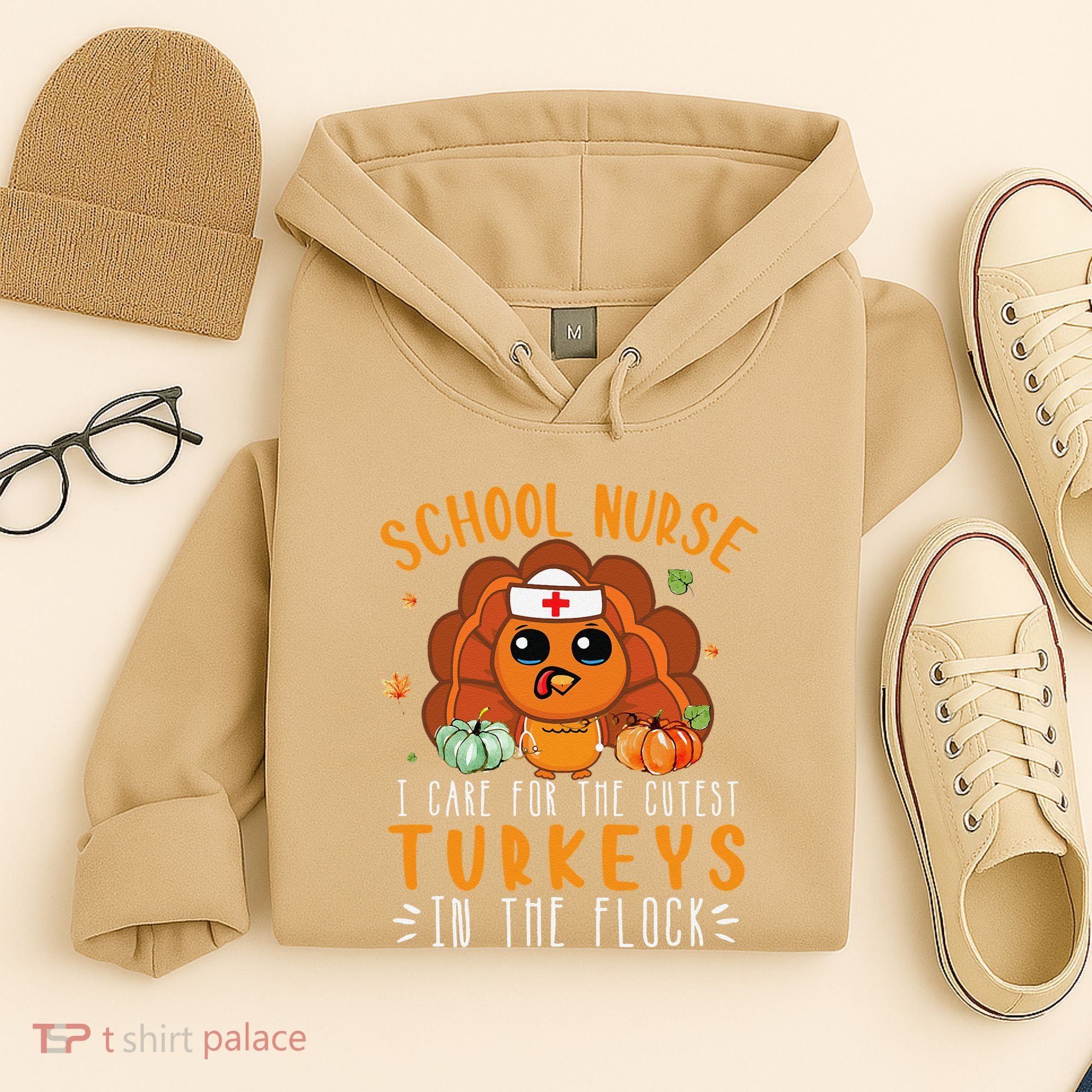 Tu School Nurse Thanksgiving Turkey Lover Costume Fall Hoodie