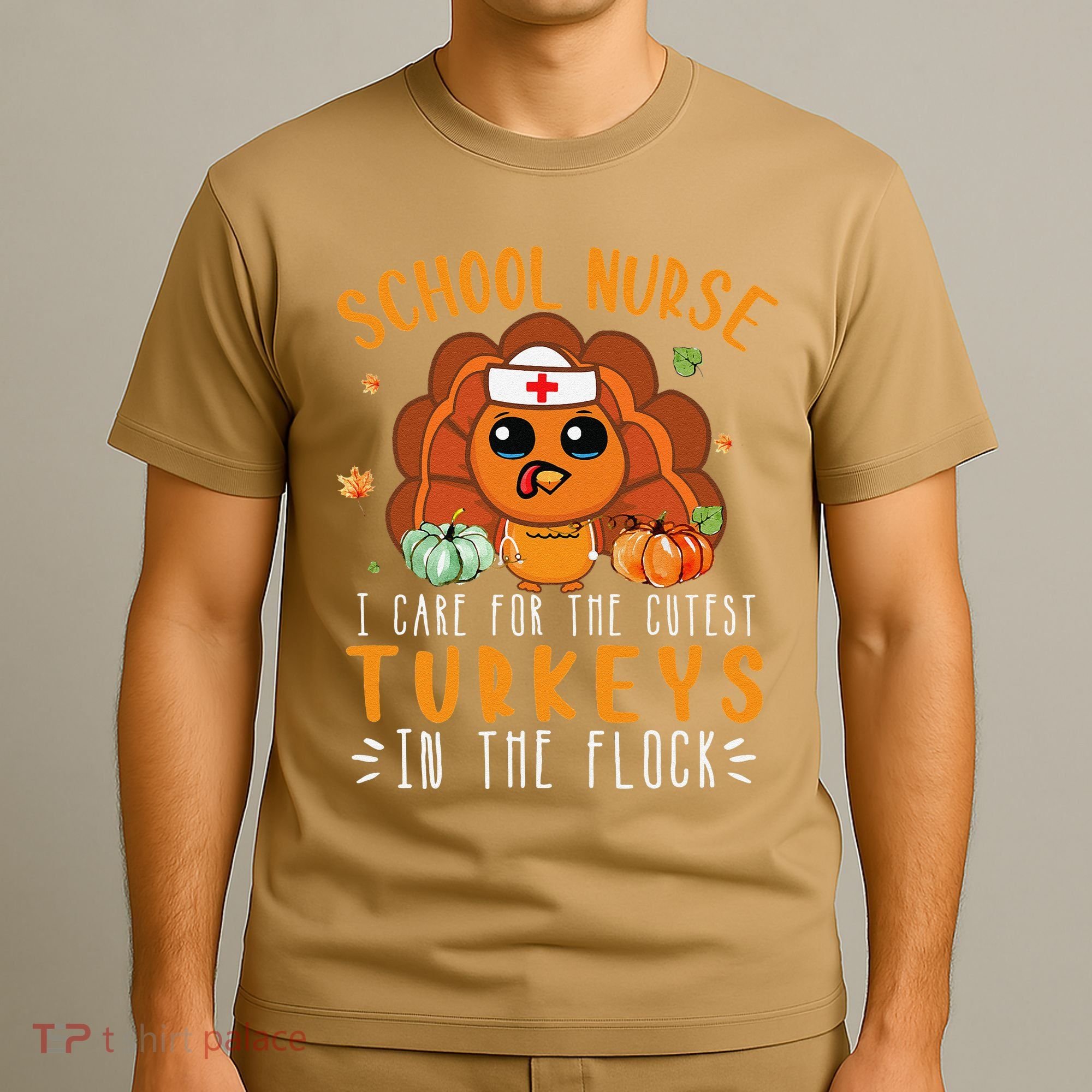 Tu School Nurse Thanksgiving Turkey Lover Costume Fall T-Shirt