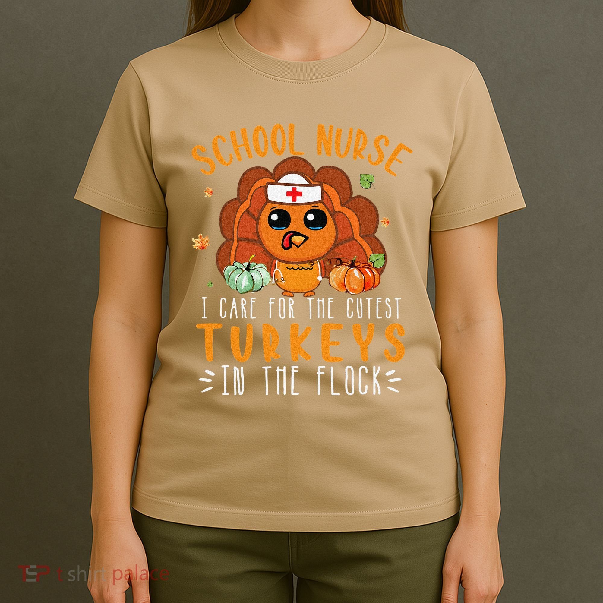 Tu School Nurse Thanksgiving Turkey Lover Costume Fall T-Shirt