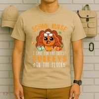 Tu School Nurse Thanksgiving Turkey Lover Costume Fall T-Shirt thumb 6