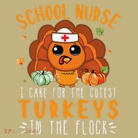 Tu School Nurse Thanksgiving Turkey Lover Costume Fall Button thumb 1