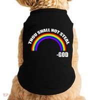 Thou Shall Not Steal Gods Rainbow Doggie Tank thumb 0