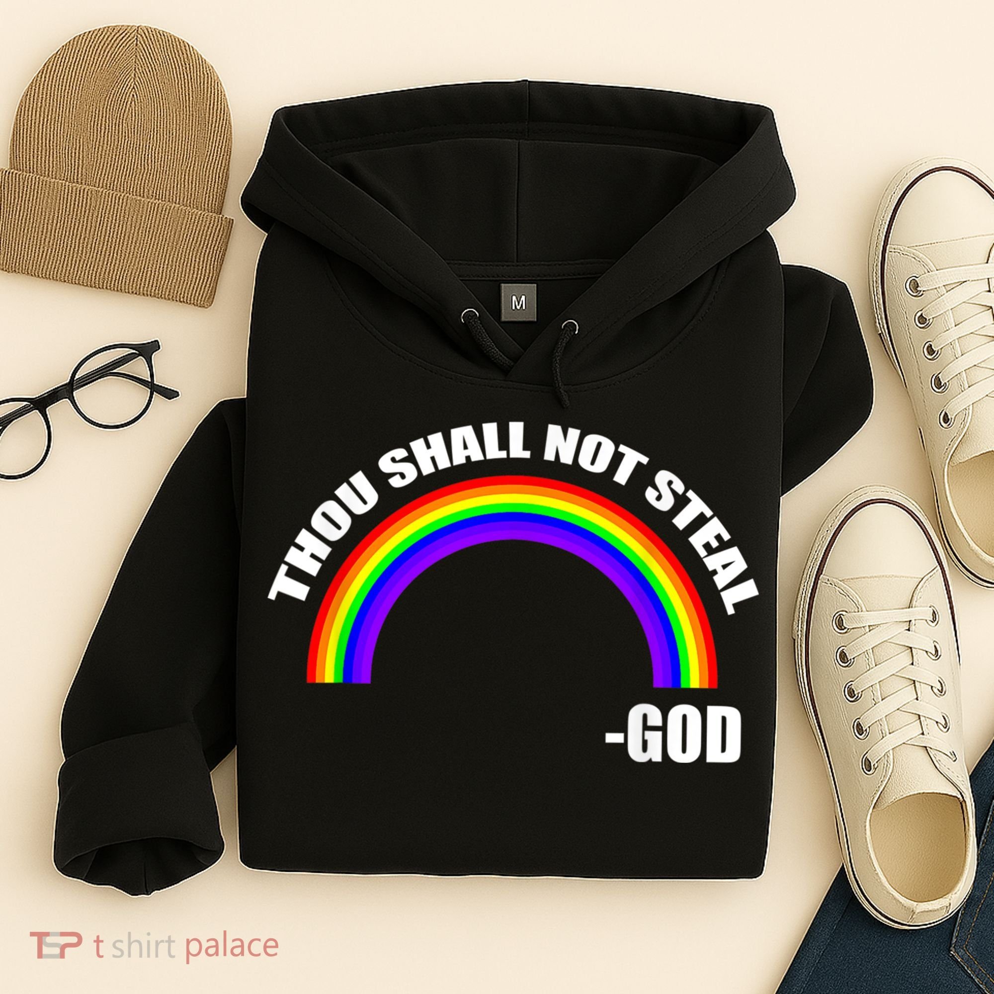 Thou Shall Not Steal Gods Rainbow Hoodie