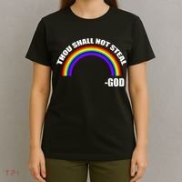 Thou Shall Not Steal Gods Rainbow T-Shirt thumb 4