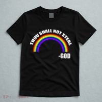 Thou Shall Not Steal Gods Rainbow T-Shirt thumb 5