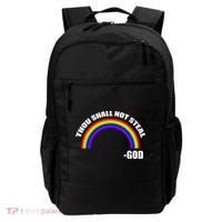 Thou Shall Not Steal Gods Rainbow Backpack thumb 0