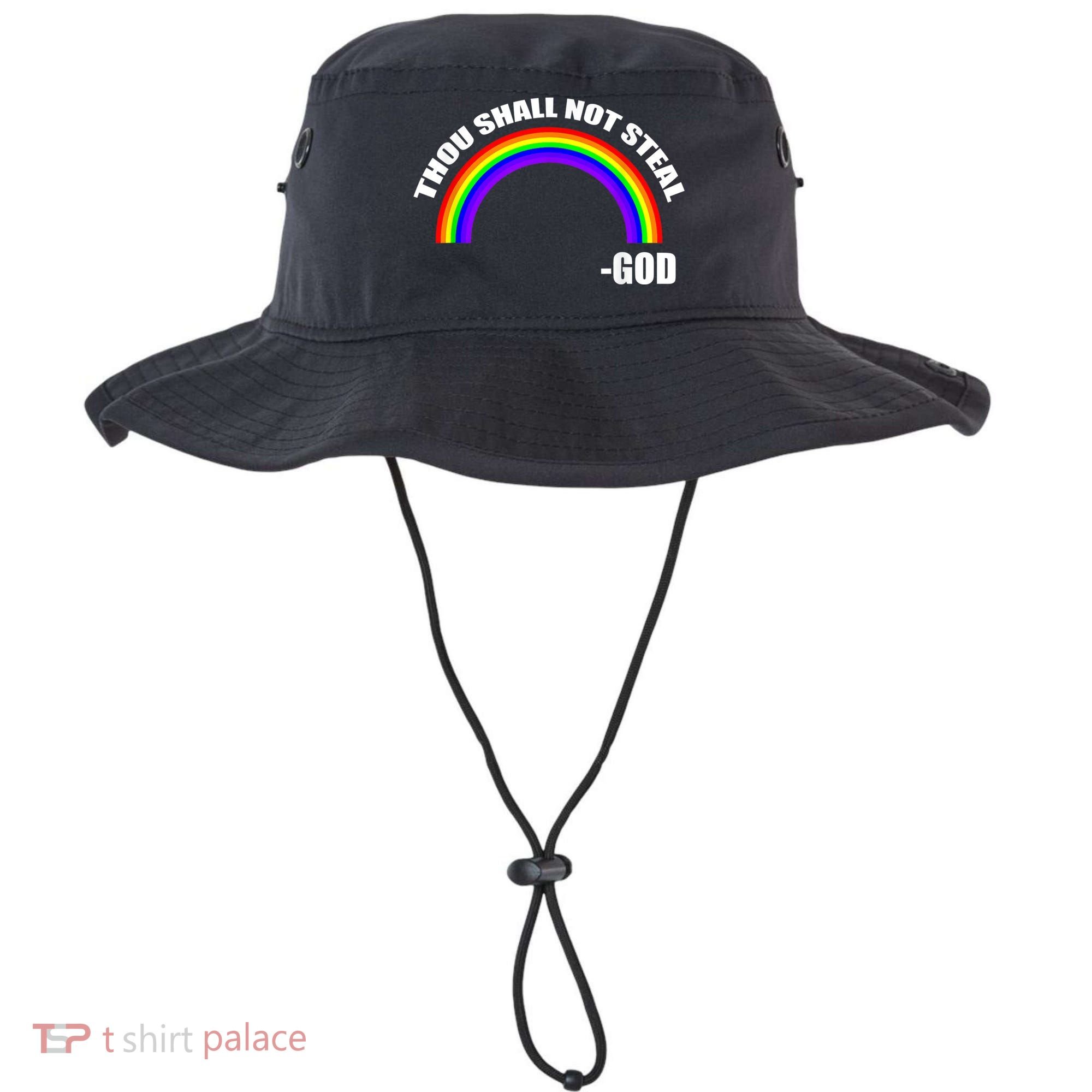 Thou Shall Not Steal Gods Rainbow Bucket Hat
