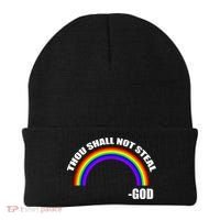 Thou Shall Not Steal Gods Rainbow Beanie thumb 0