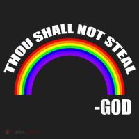 Thou Shall Not Steal Gods Rainbow Tumbler thumb 3