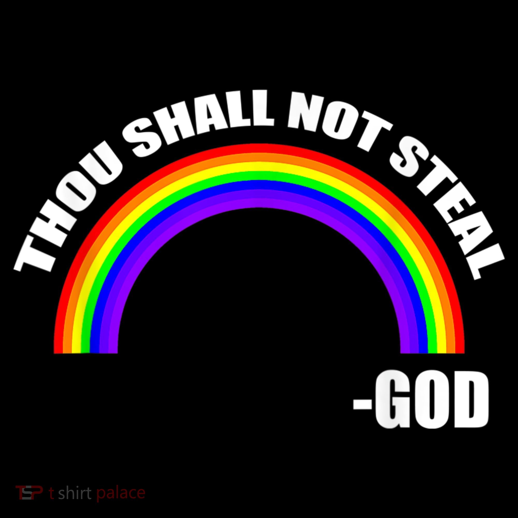 Thou Shall Not Steal Gods Rainbow Mousepad