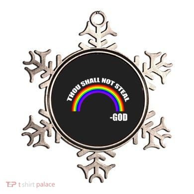 Thou Shall Not Steal Gods Rainbow Ornament
