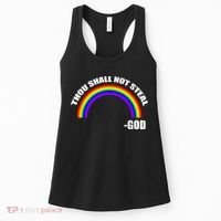 Thou Shall Not Steal Gods Rainbow Women's Tank Top thumb 0