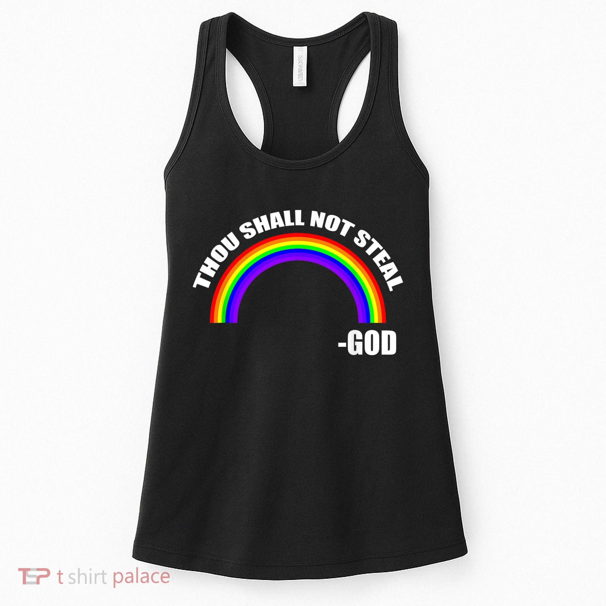 Thou Shall Not Steal Gods Rainbow Women's Tank Top
