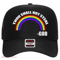 Thou Shall Not Steal Gods Rainbow Hat thumb 0