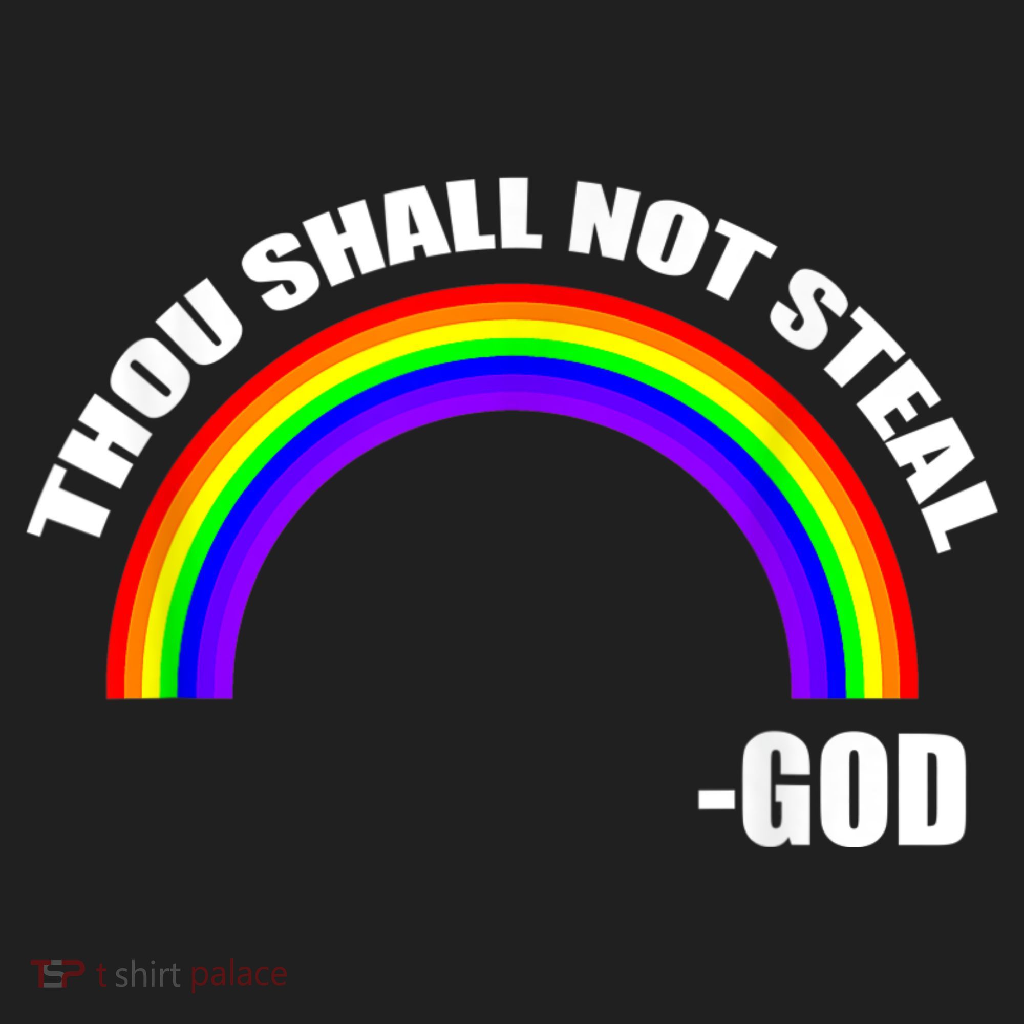 Thou Shall Not Steal Gods Rainbow Hat