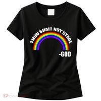 Thou Shall Not Steal Gods Rainbow Women's T-Shirt thumb 0