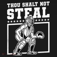 Thou Shalt Not Steal Baseball Cool Gift USA-Made Doggie Bandana thumb 2