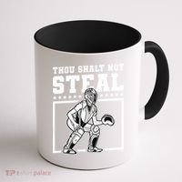 Thou Shalt Not Steal Baseball Cool Gift Coffee Mug thumb 1