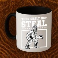 Thou Shalt Not Steal Baseball Cool Gift Coffee Mug thumb 2