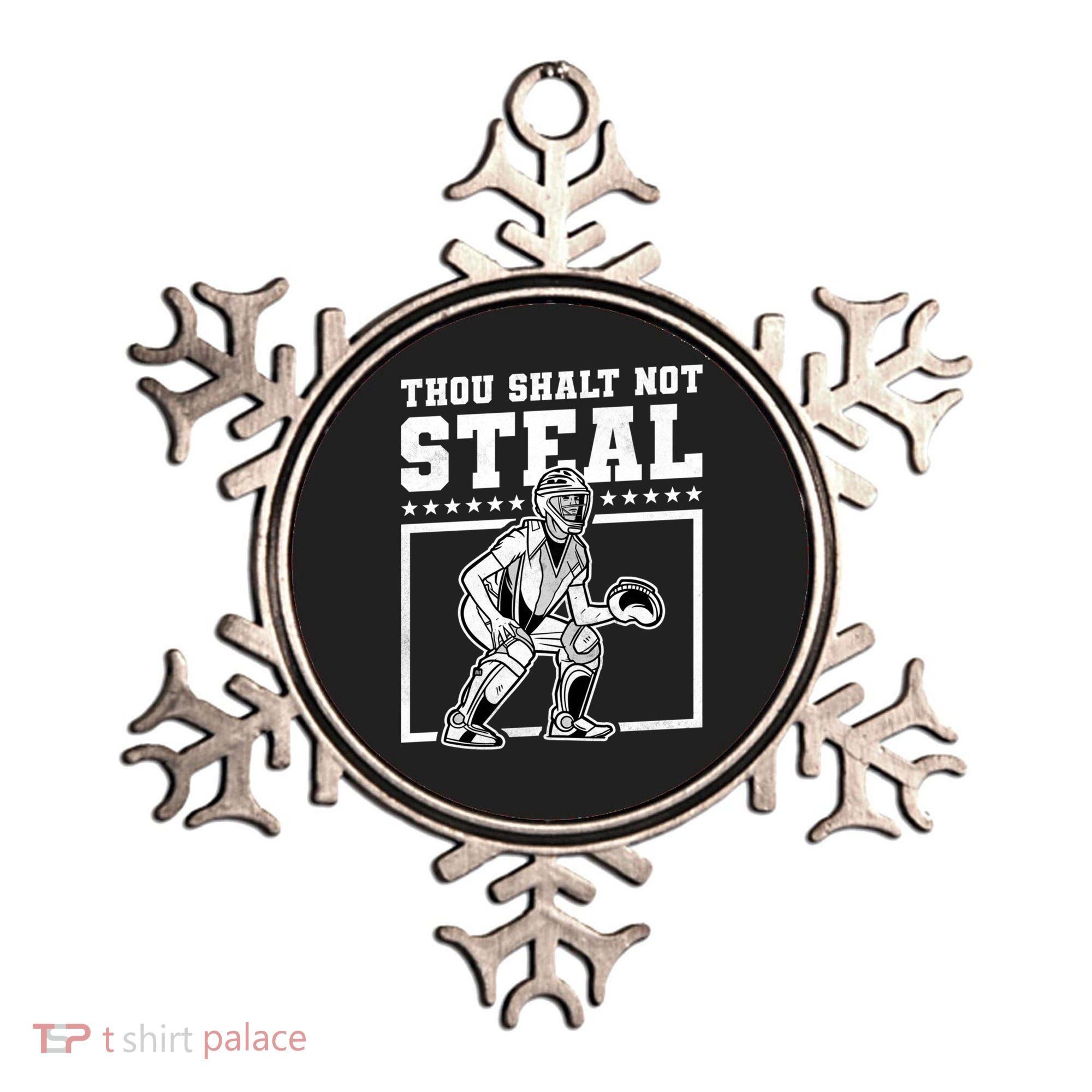 Thou Shalt Not Steal Baseball Cool Gift Ornament