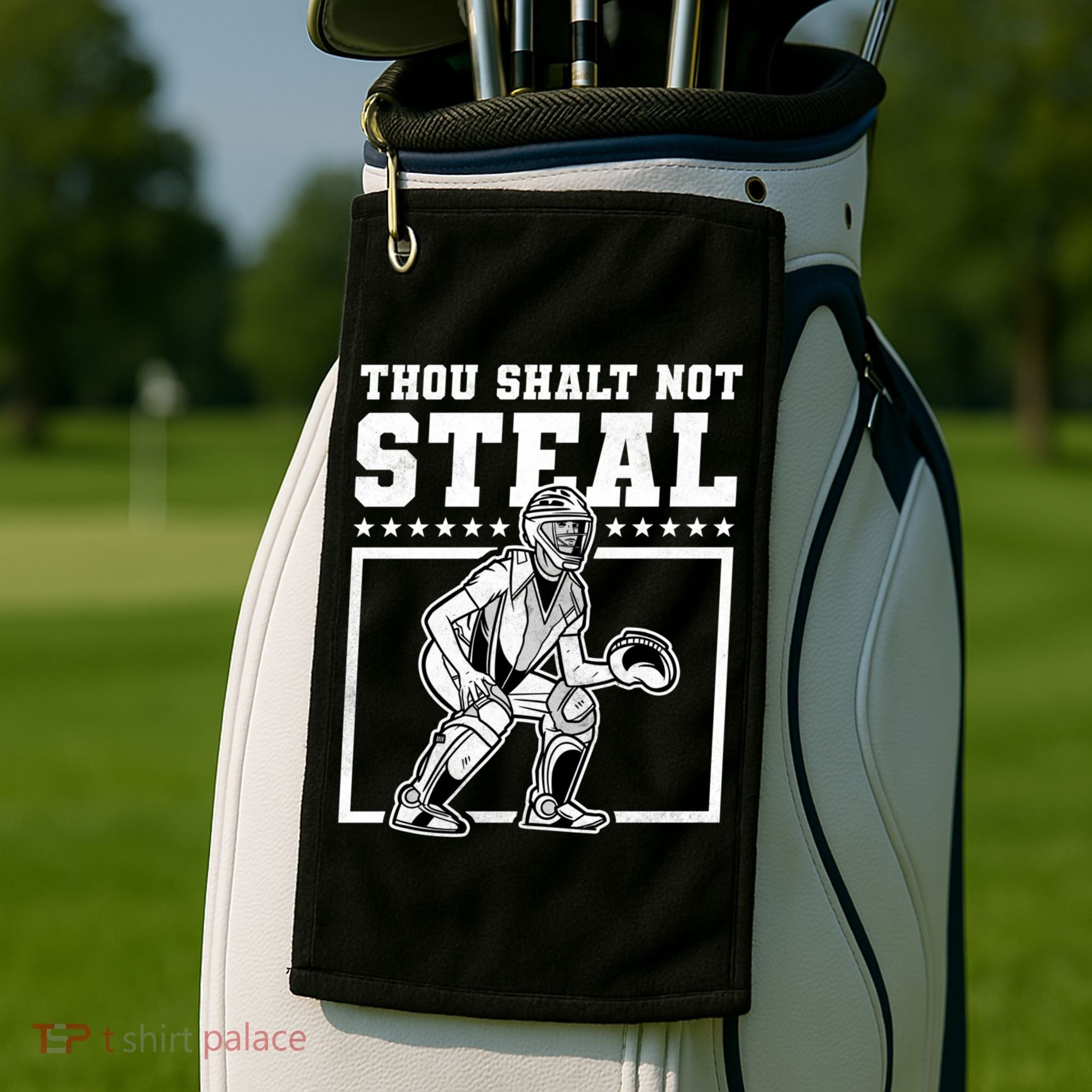 Thou Shalt Not Steal Baseball Cool Gift Golf Towel