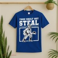 Thou Shalt Not Steal Baseball Cool Gift T-Shirt thumb 2