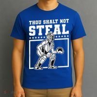 Thou Shalt Not Steal Baseball Cool Gift T-Shirt thumb 3