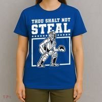 Thou Shalt Not Steal Baseball Cool Gift T-Shirt thumb 4
