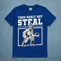 Thou Shalt Not Steal Baseball Cool Gift T-Shirt thumb 5