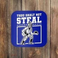 Thou Shalt Not Steal Baseball Cool Gift Coaster thumb 0