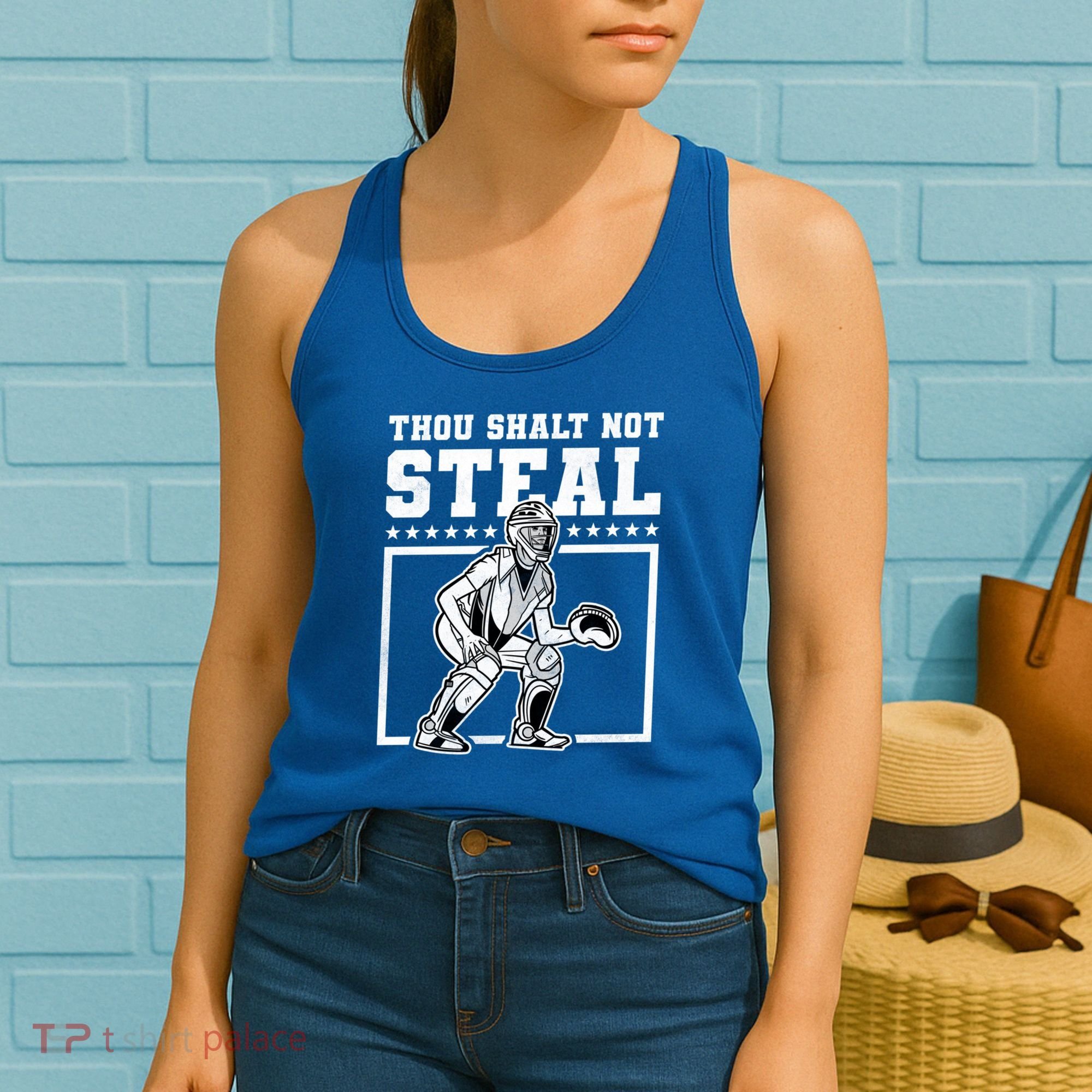 Thou Shalt Not Steal Baseball Cool Gift Women's Tank Top