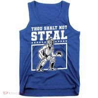 Thou Shalt Not Steal Baseball Cool Gift Tank Top thumb 0