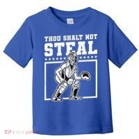 Thou Shalt Not Steal Baseball Cool Gift Toddler T-Shirt thumb 0