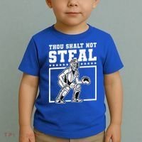 Thou Shalt Not Steal Baseball Cool Gift Toddler T-Shirt thumb 2