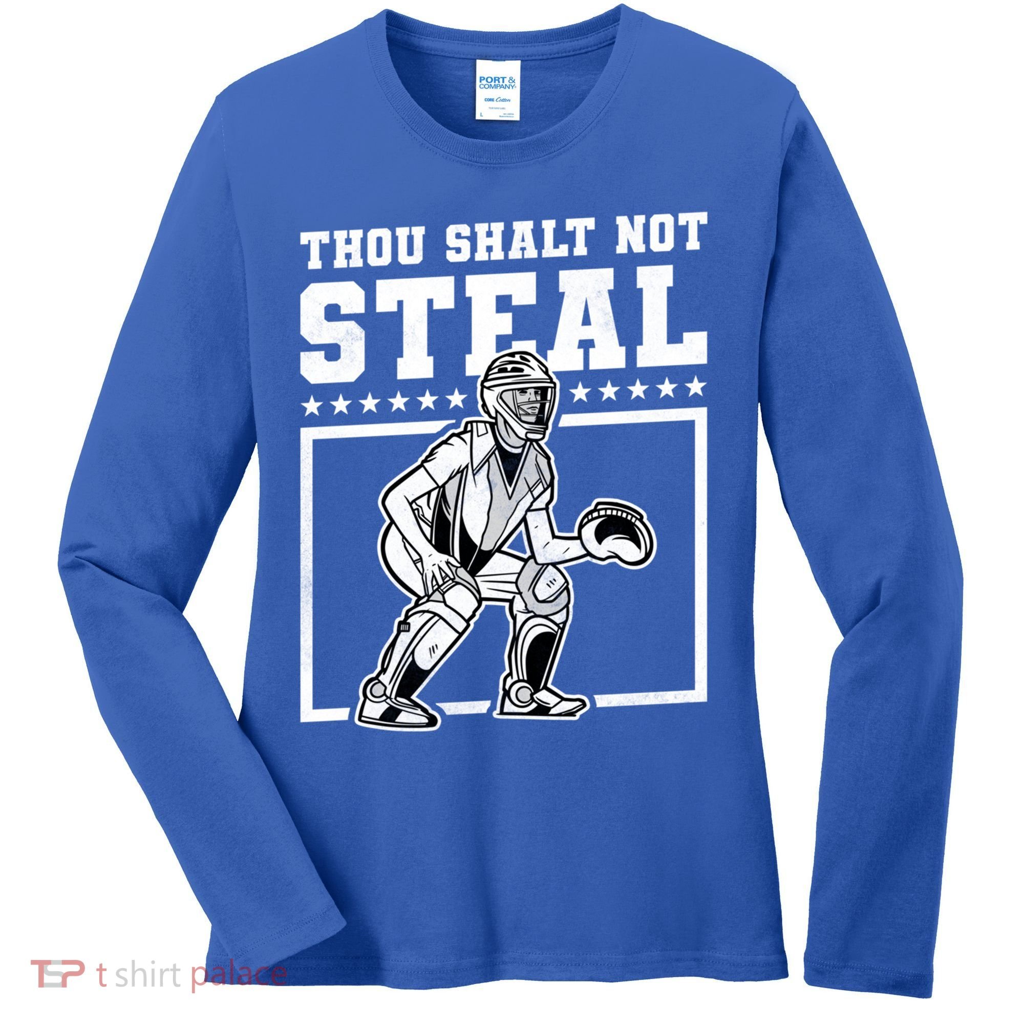 Thou Shalt Not Steal Baseball Cool Gift Women's Long Sleeve Shirt
