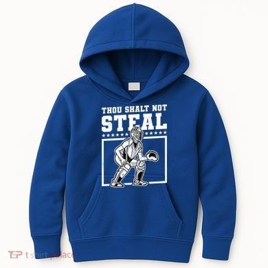 Thou Shalt Not Steal Baseball Cool Gift Kids Hoodie