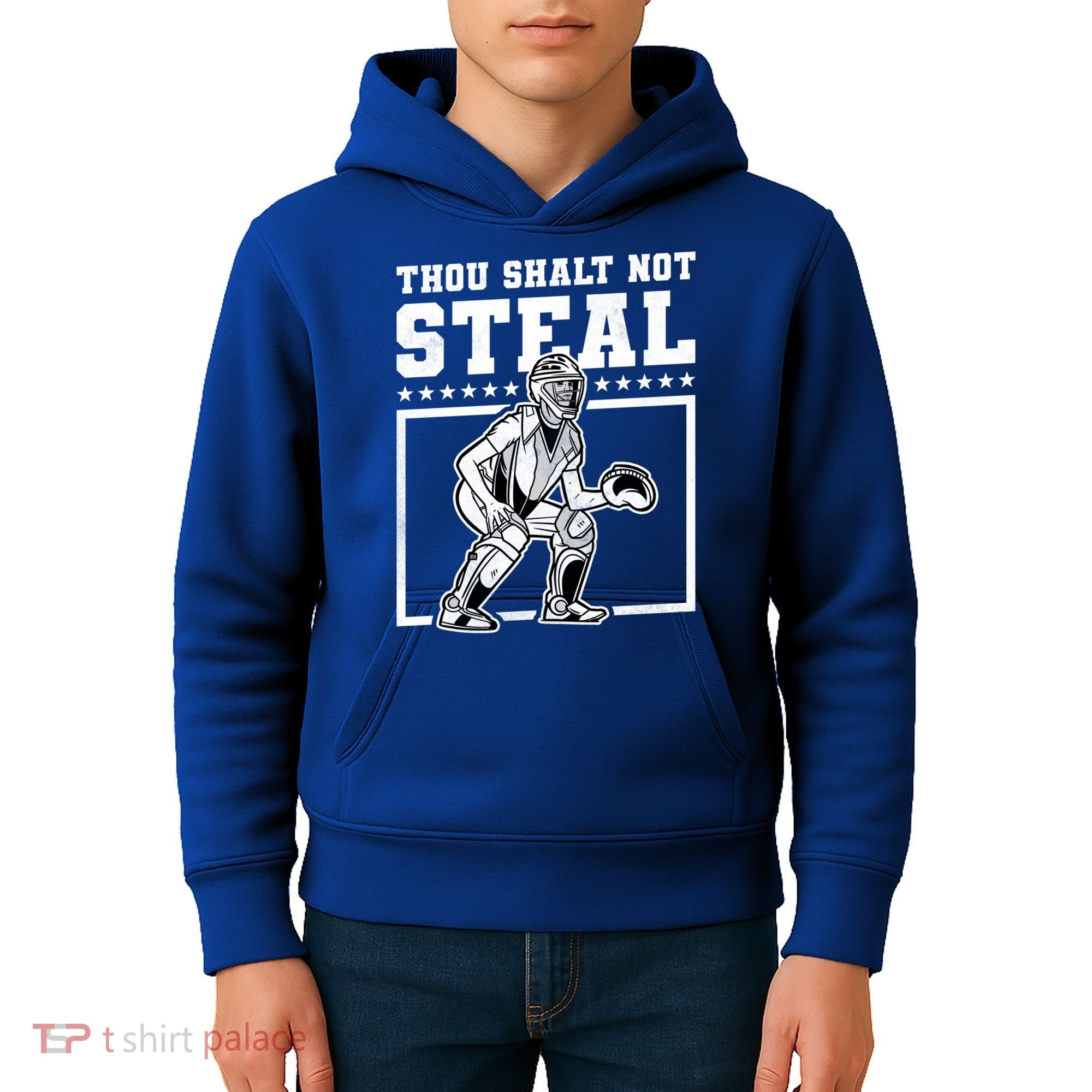 Thou Shalt Not Steal Baseball Cool Gift Kids Hoodie