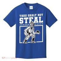 Thou Shalt Not Steal Baseball Cool Gift Kids T-Shirt thumb 0