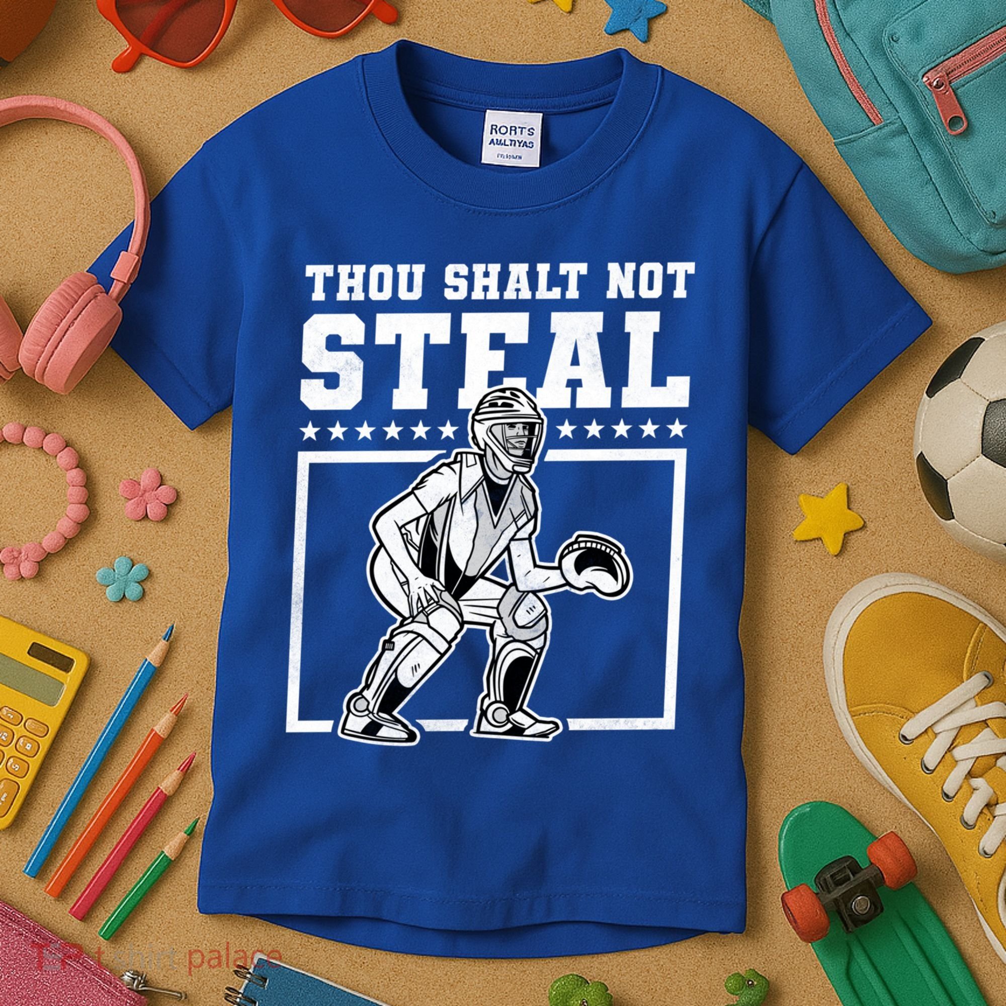 Thou Shalt Not Steal Baseball Cool Gift Kids T-Shirt