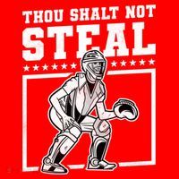 Thou Shalt Not Steal Baseball Cool Gift Santa Hat thumb 1