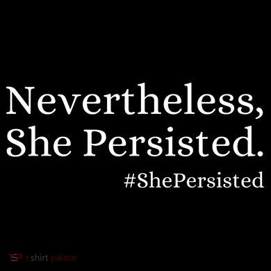 That Says Nevertheless She Persisted Stripe Pom Pom Beanie