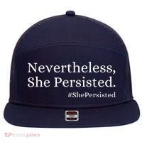 That Says Nevertheless She Persisted 7 Panel Mesh Trucker Snapback Hat thumb 0