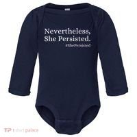 That Says Nevertheless She Persisted Baby Long Sleeve Bodysuit thumb 0