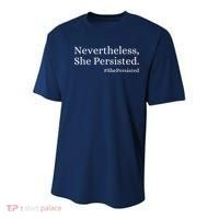 That Says Nevertheless She Persisted Youth Performance Sprint T-Shirt thumb 0