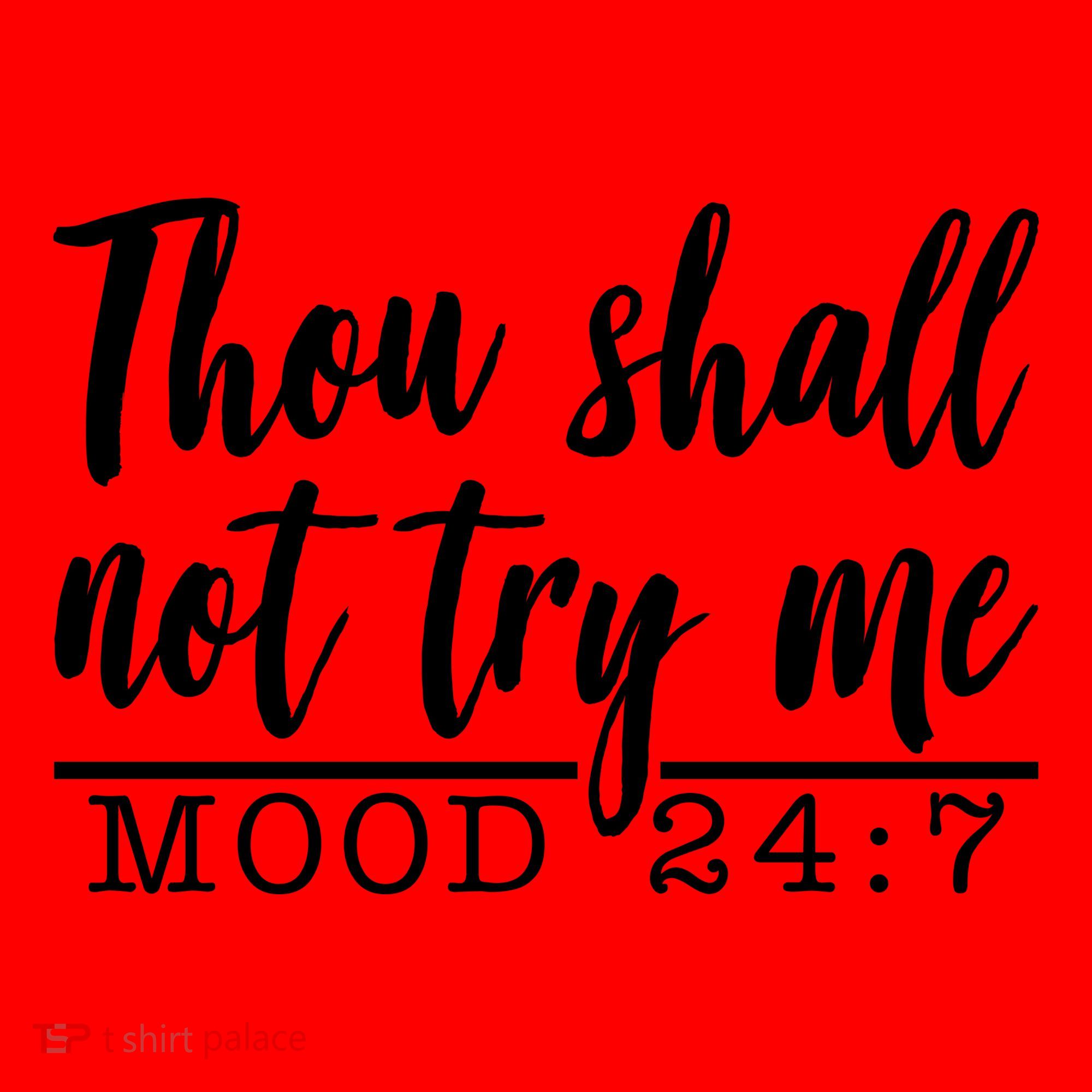 Thou Shall Not Try Me Mood 247 Funny Santa Hat