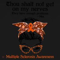Thou Shalt Not Get On My Nerves Multiple Sclerosis Awareness Messy Bun MS Tote Bag thumb 4